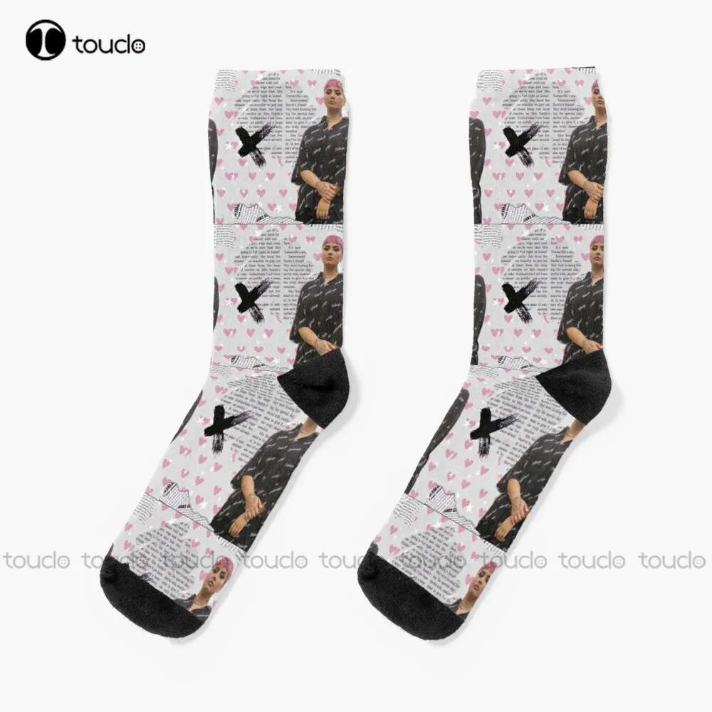 

Demi Lovato Socks Demi Lovato Custom Women Socks 360° Digital Print Christmas New Year Gift Creative Funny Socks Halloween New