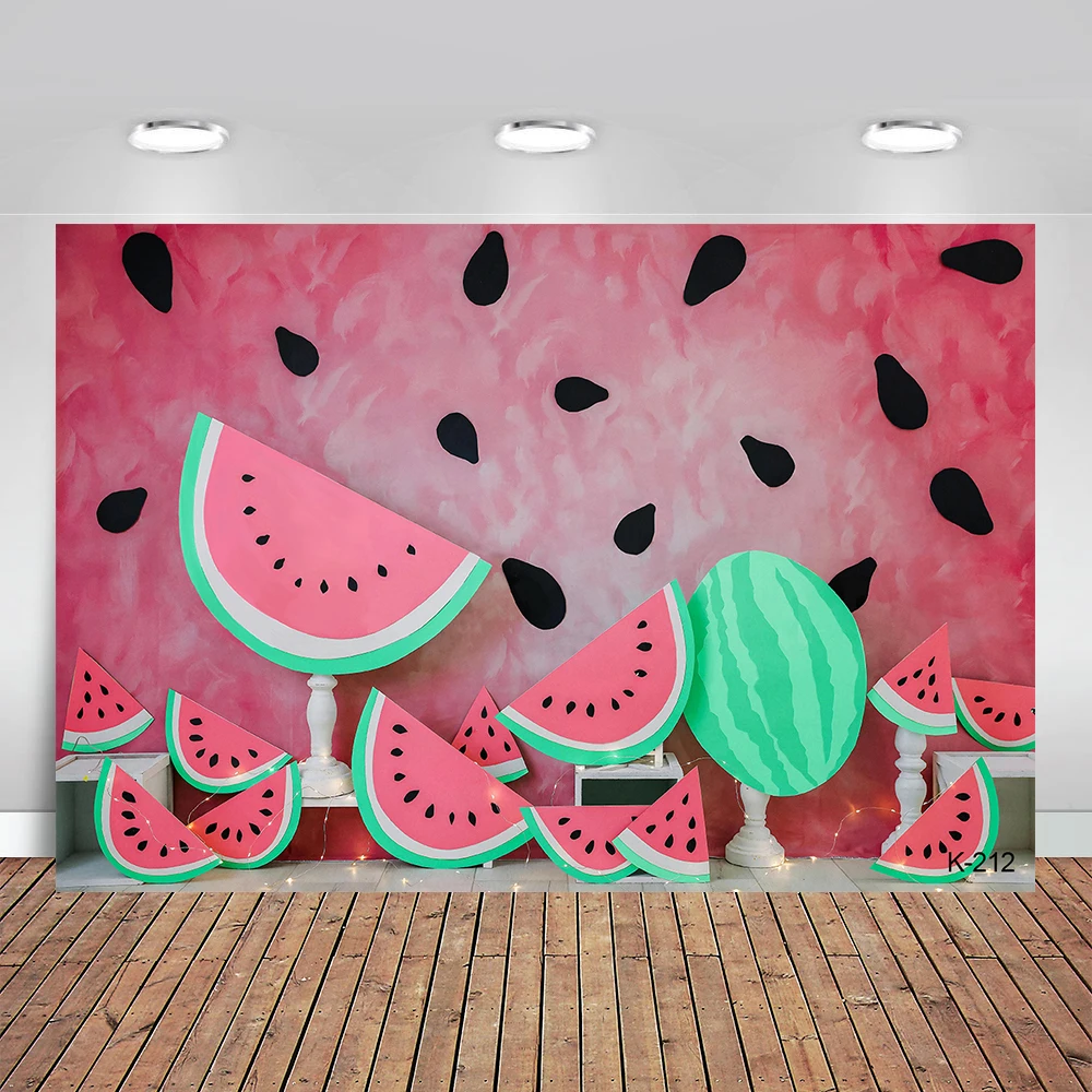 

Summer Sweet Fruit Watermelon Backdrop One In A Melon 1st Birthday Party Banner Decorative Props Background Photo Booth