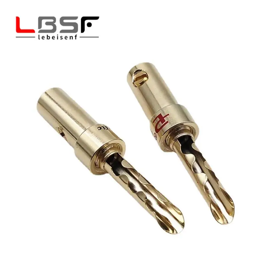 2 шт./1 пара, медный позолоченный разъем 4 мм