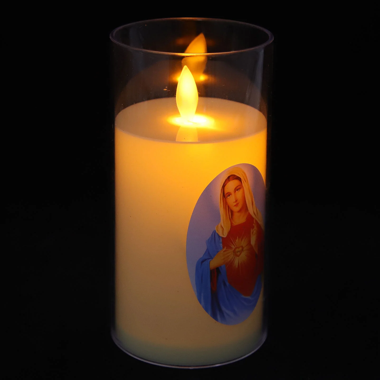 

Virgin Mary Catholic Candles Prayer Religious Window Bulk Operated Windows Blessed Glass