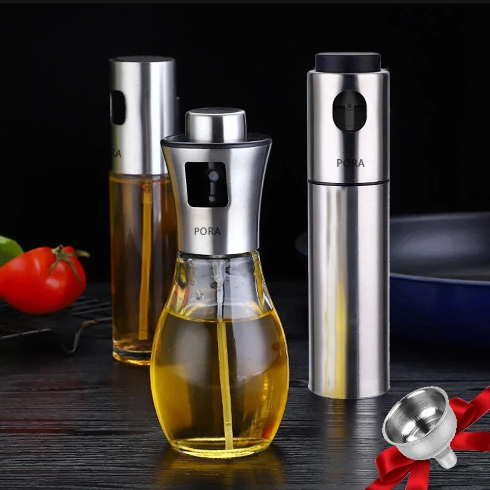 

200ml Olive Oil Spray Bottle Glass for Seasoning Kitchen Baking Cooking BBQ Soy Sauce Sprayer Kitchen Tools Oil Dispenser