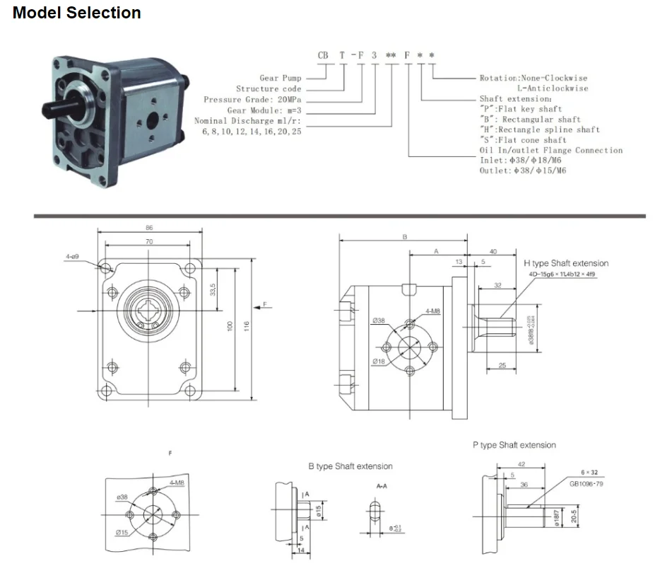 

2PCS CBT-F304CLPR High Pressure Oil Pump
