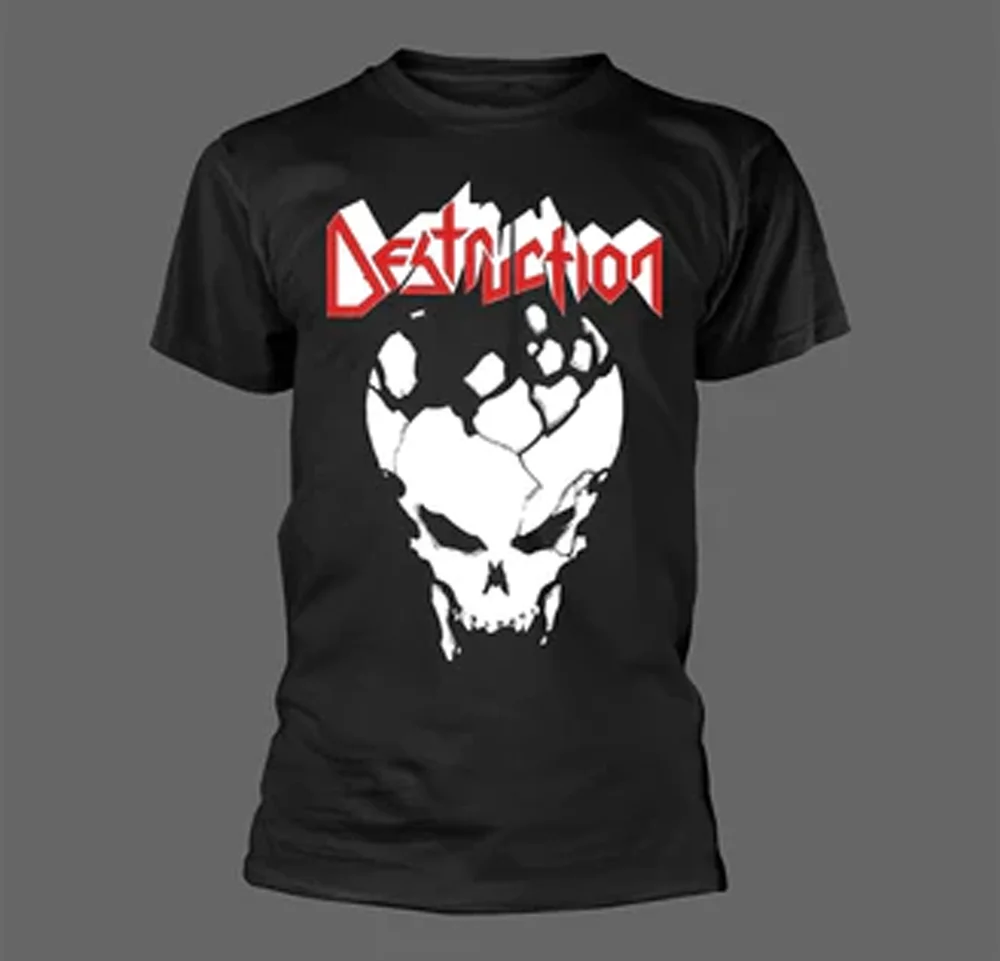 

Destruction Band Skull T-Shirt Black Cotton Unisex All Sizes S-5Xl Jj2214Model