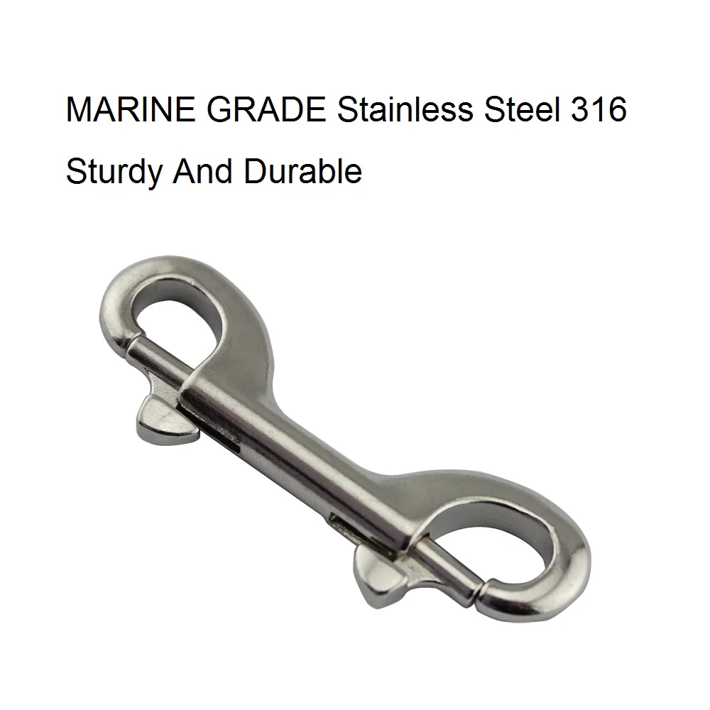 5PCS Marine Stainless Steel 316 Double End Bolt Snap Clips 90mm 100mm 115mm Heavy Duty Wide Use For Sucba Diving Pet Chain - купить по