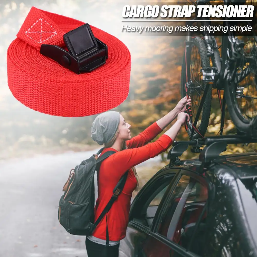

Portable Auto Car Cargo Luggage Fixed Strap Tension Tow Rope Excellent Metal Buckle Heavy Nylon Ribbon with Metal Buckle
