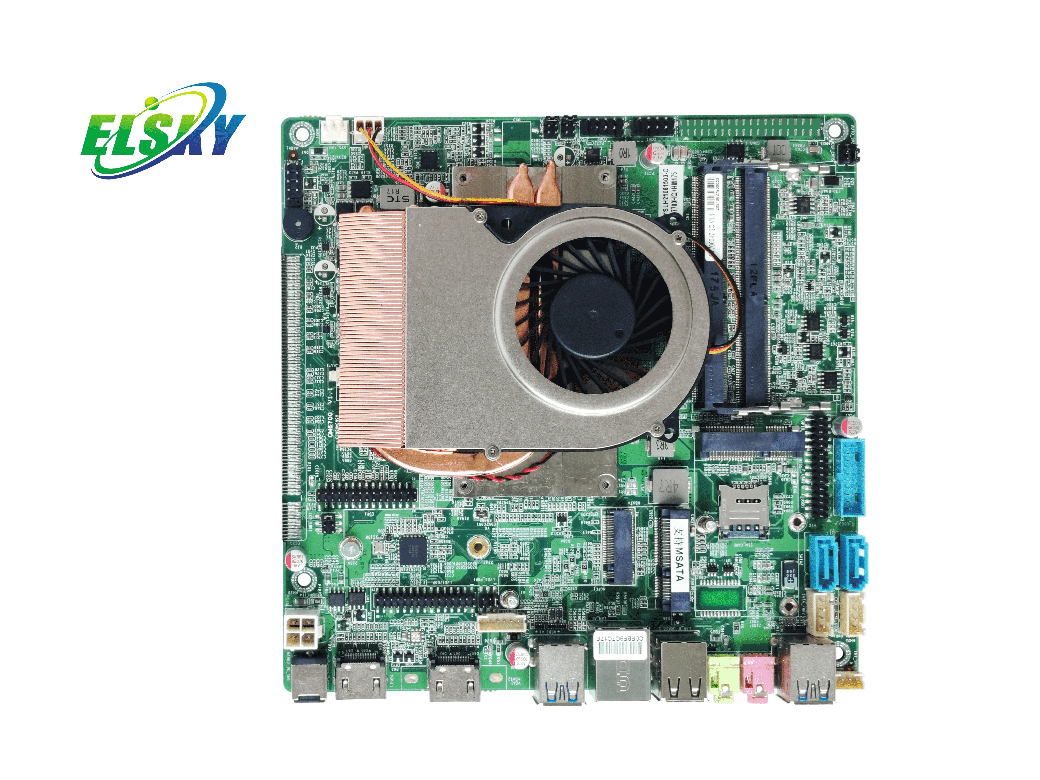 Фото ELSKY Новая материнская плата Mini-ITX Skylake/Kabylake с процессором I3, чипсетом H170, 32 ГБ DDR4, двумя LAN-портами, двухканальной памятью и SATA №1