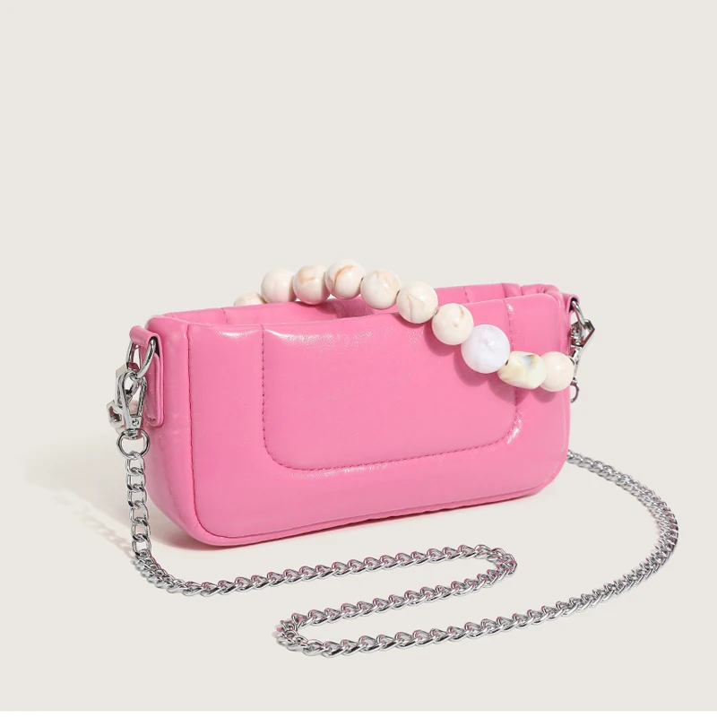 

Handheld Small Square Purses and Handbags High-quality Texture Chain Anime Crossbody Bags Pink Evening Purse Women's 2022 New