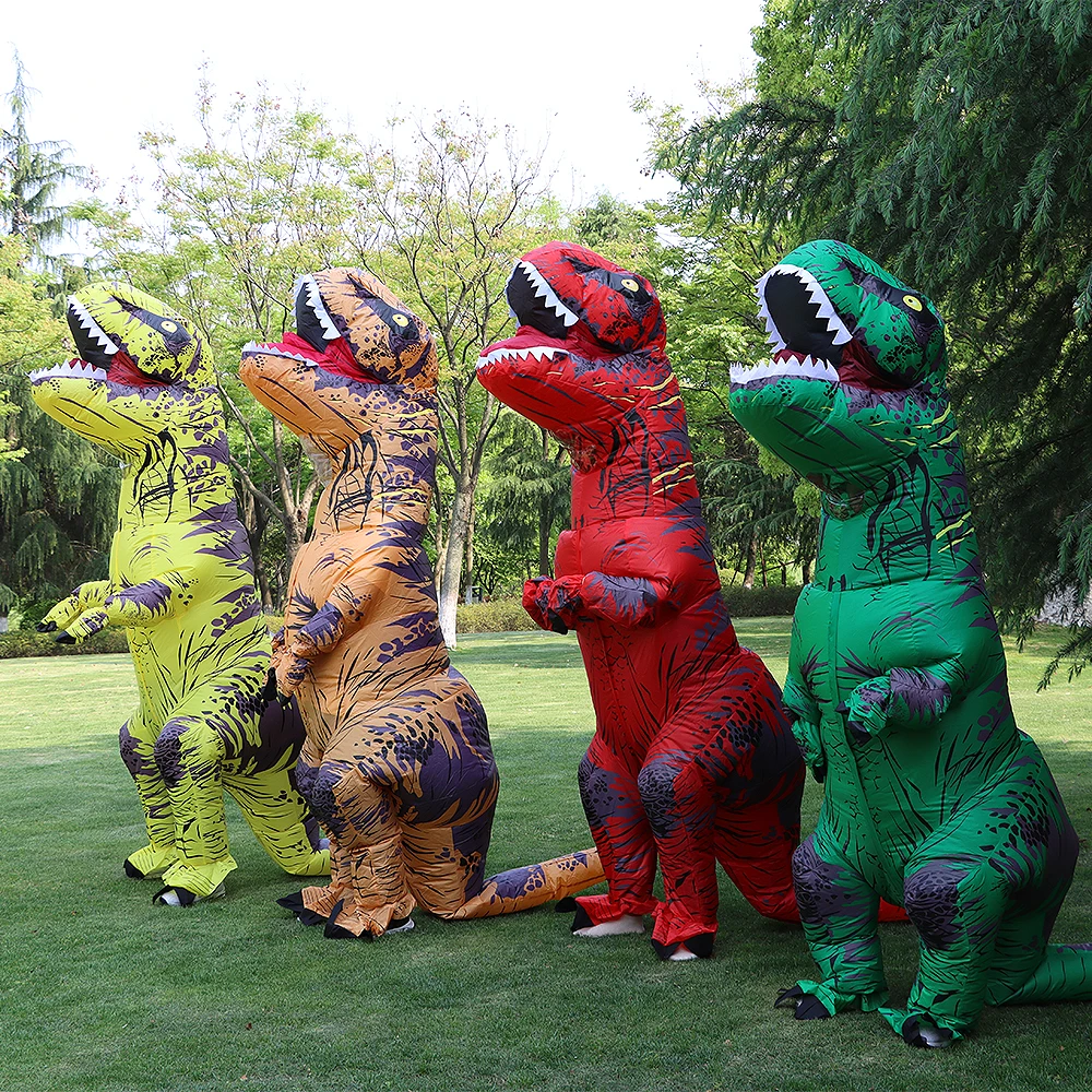 Dinosaur Inflatable Costume Party Cosplay Adult Kids Costumes Mascot Party Animal Halloween T-REX Dino Boys Girls Cartoon Suit