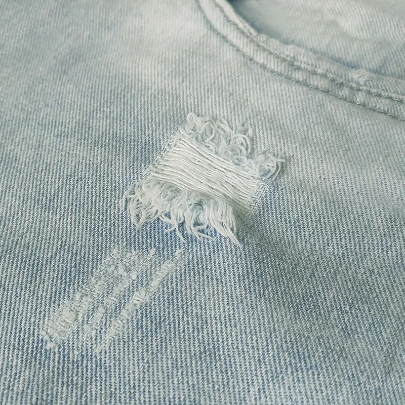 Джинсовые шорты с завышенной талией рваные джинсовые цветочным принтом