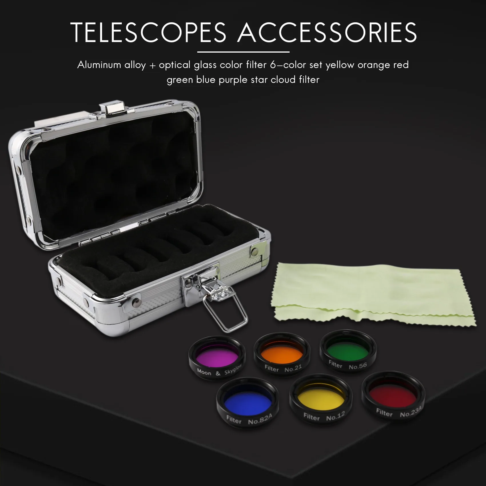 Набор цветных астрономических фильтров 1 25 дюйма (6 шт.) для телескопов линз планет