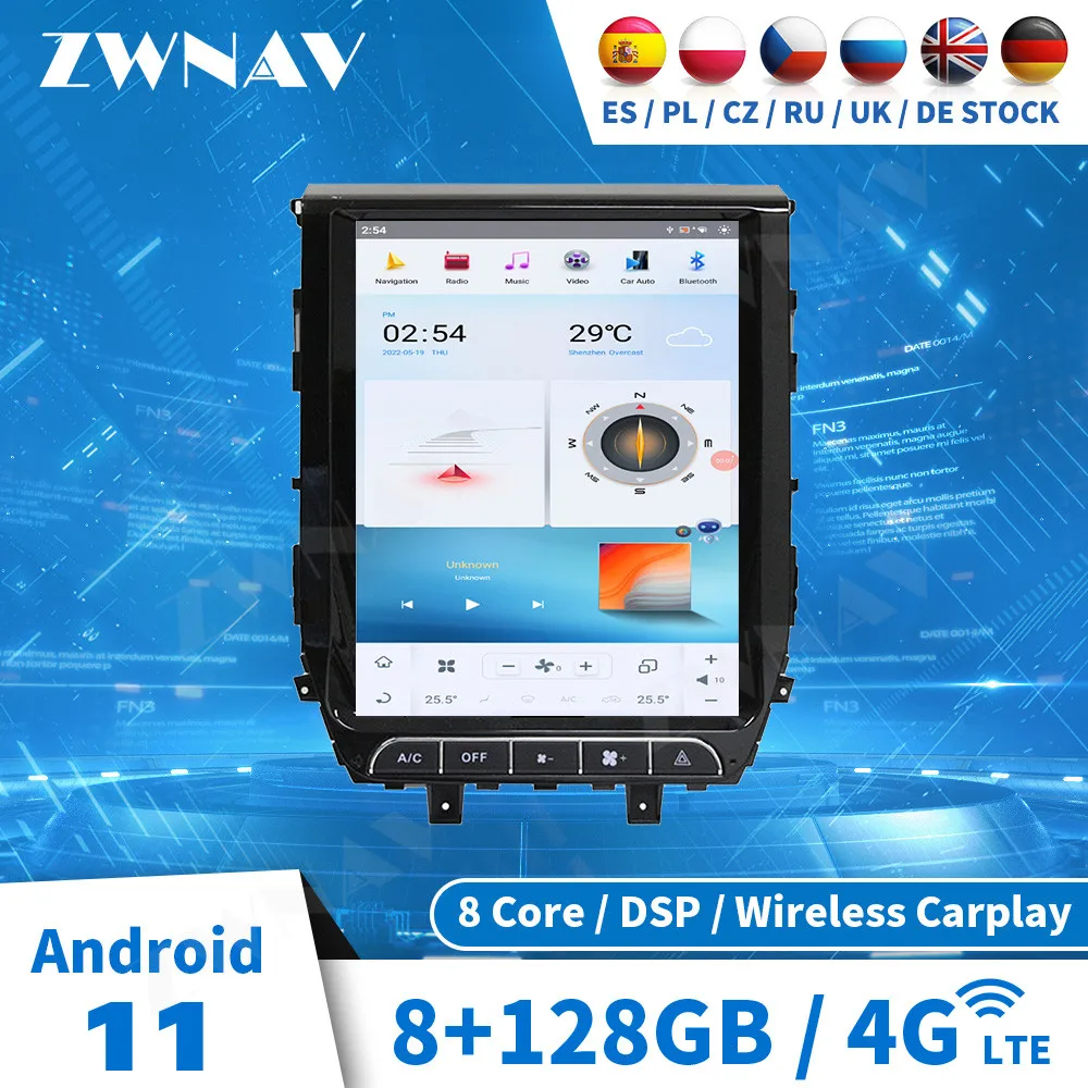 

128G Tesla Screen For 2016 2017 2018 2019 TOYOTA LAND CRUISER 200 LC200 Android Car Multimedia Player Radio Stereo GPS Head Unit