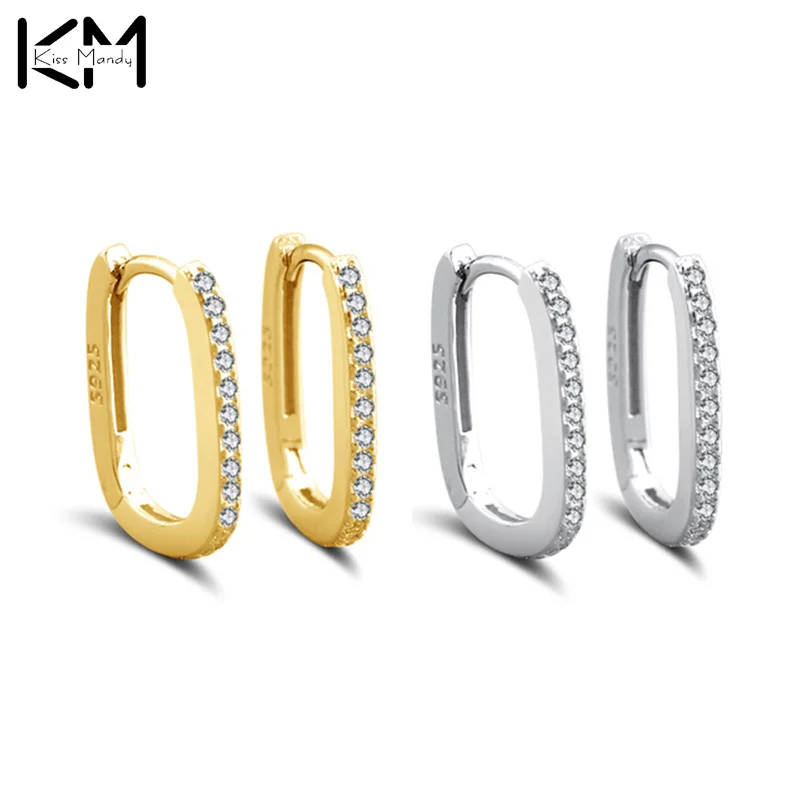 

KISS MANDY 925 Sterling Silver Gold Hoop Earrings For Women Luxury Fine Small Huggie Earring Designer Origin Fine Jewelry APE24