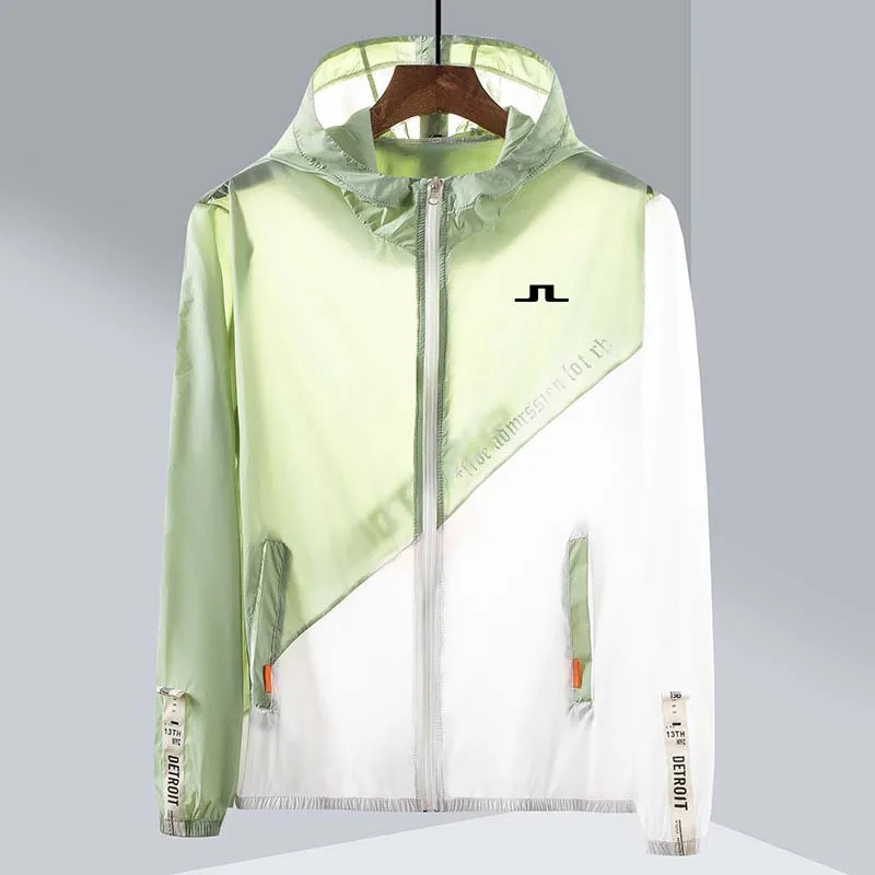 

Golf Wear Jacket Coat Couples Women Summer Spring J Lindeberg Sunscreen Breathable Skin Men's UV Men Hooded Thin Running Camping