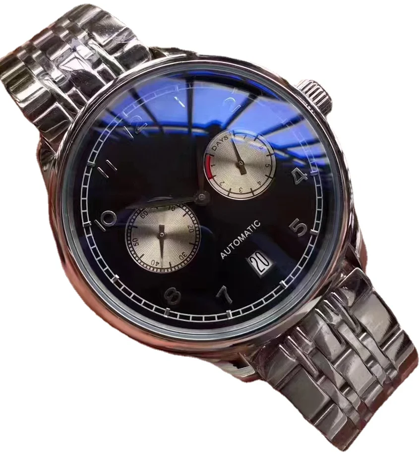 

mens mechanical watch Pilots automatic steel strap