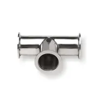 KF-10/16/25/40/50 Vacuum Tri Clamp Tee 3 Ways SUS304 Stainless Sanitary Pipe Fitting Beer Brewing Diary Product