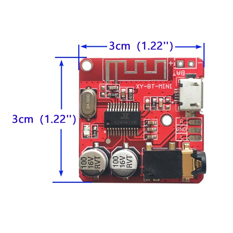 

Плата аудиоприемника Bluetooth 5,0, MP3 Стандартная плата, беспроводной стерео музыкальный модуль 3,7-5 В