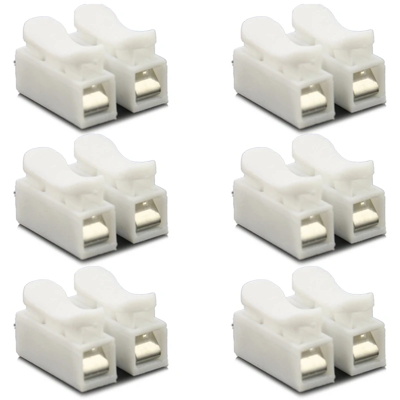 

500 шт. белый не паяльный сварочный Быстрый 2P Кабельный соединитель без винтовой клеммной колодки пружинный зажим