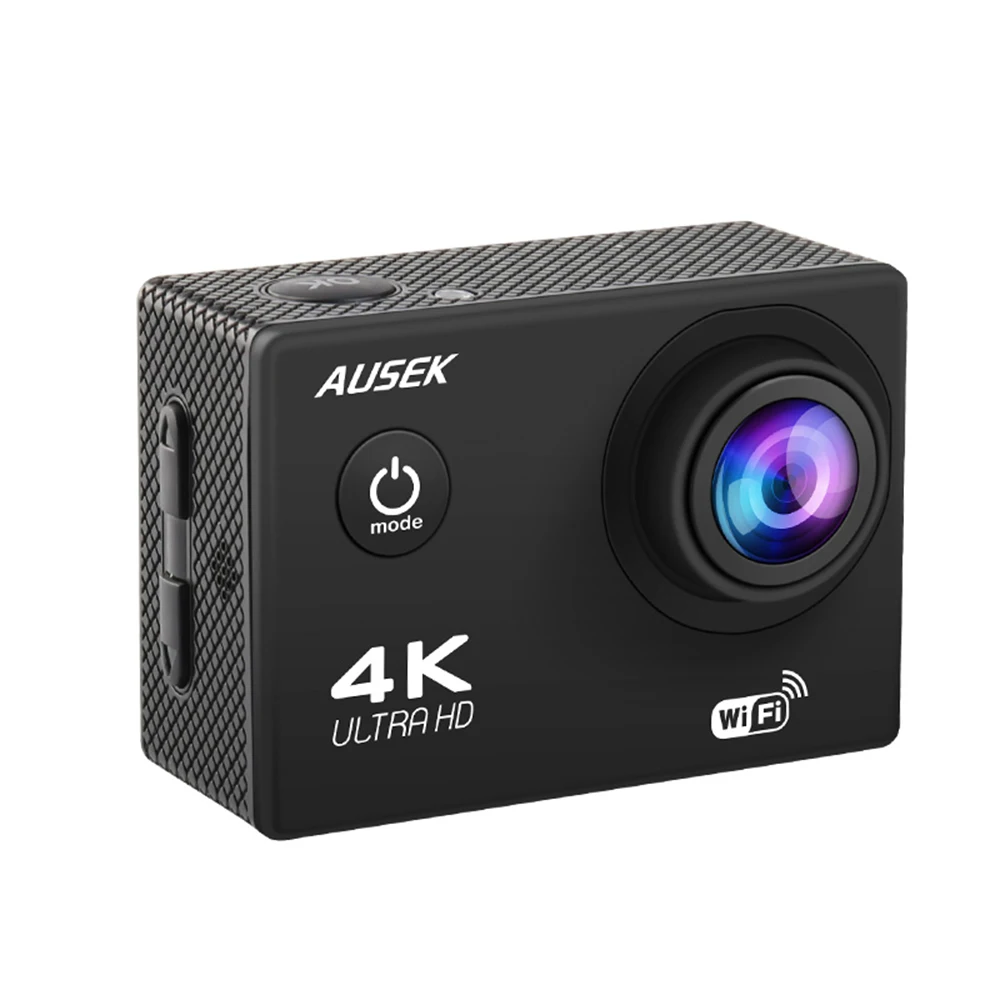 

Ausek Wifi App Control Extreme Sports Film Camera Underwater Action Cam Wifi 4K Motorcycle Helmet Sports Camera Cmos Ip68