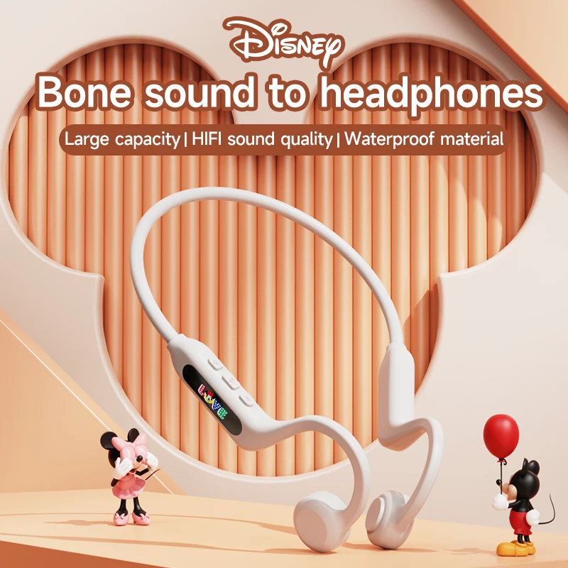 Disney original headset wireless Bluetooth 5.3LF124 bone conduction high fidelity headset with microphone waterproof earplug