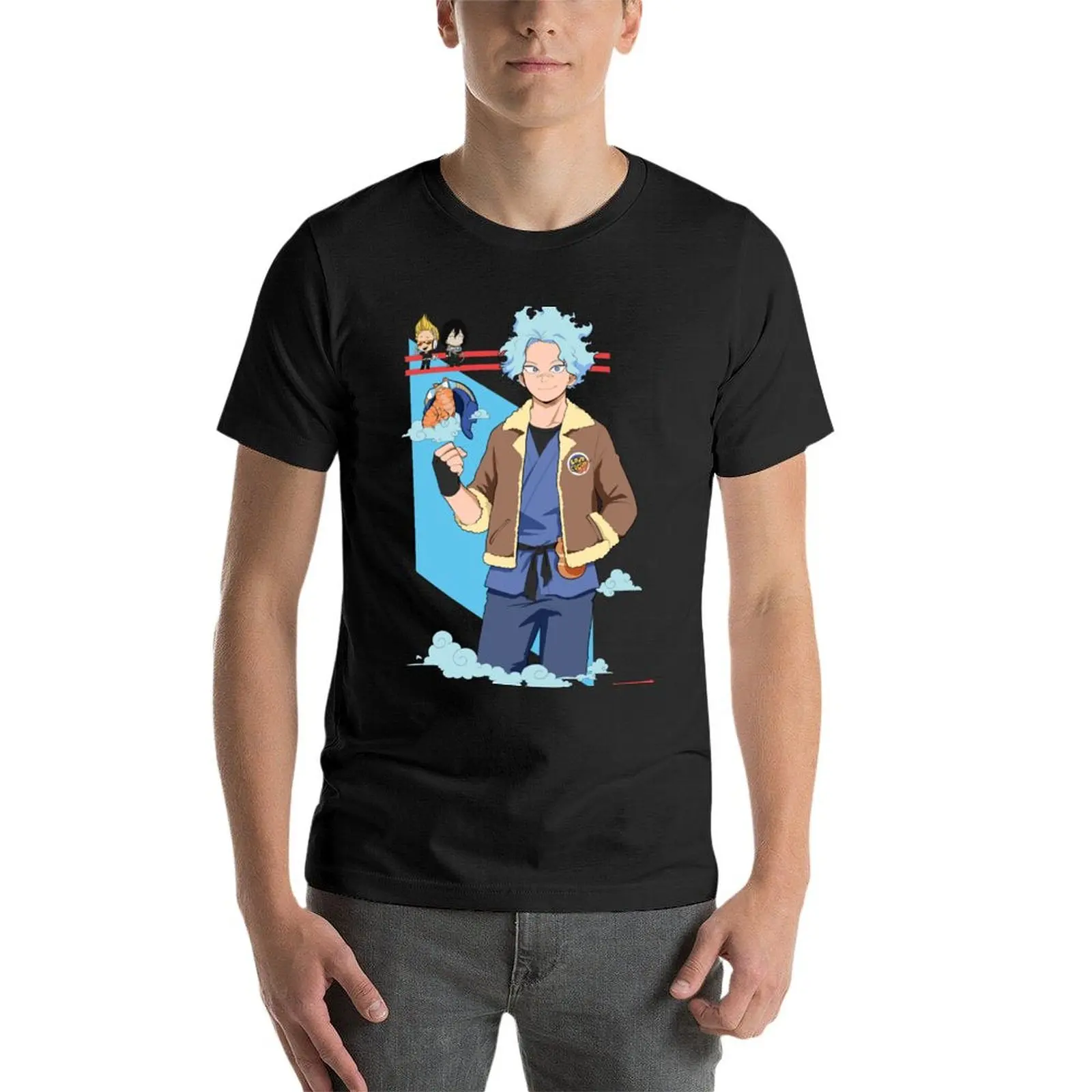 Футболка Shirakumo Oboro летняя одежда простые черные футболки большого размера для