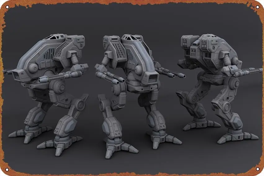 Mechwarrior видеоигра забавная жестяная вывеска игра плакат винтажный милый