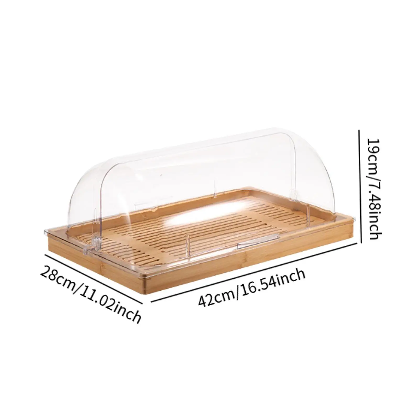 Бамбуковая подставка для торта с крышкой сервировочное блюдо еды тарелка