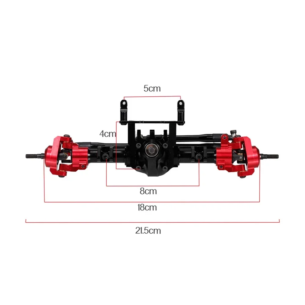 RC Car CNC Metal Front / Rear Axle with Protector for 1:10 Crawler Axial SCX10 II 90046 90047