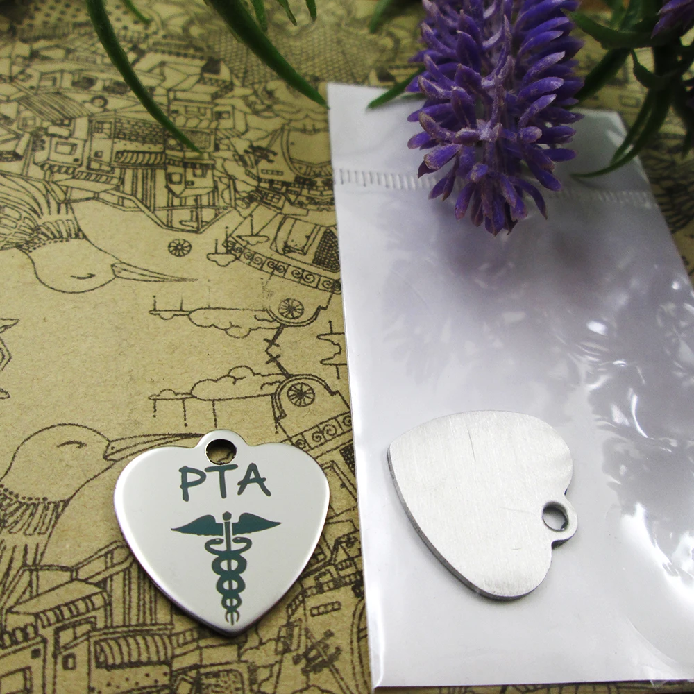 10 шт. медицинские подвески из нержавеющей стали