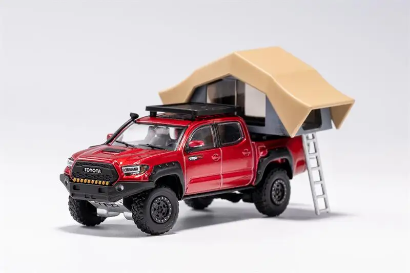 

GCD 1:64 Tacoma Camping edition Wine Red Diecast Model Car