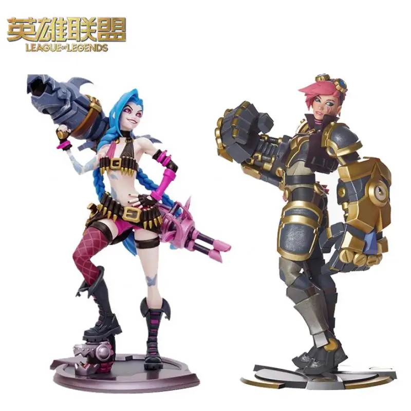 

LOL League of Legends, фигурка Jinx Vi, модель, фигурка, Коллекционная модель, ручная работа, модель, украшение, кукла, аниме, игрушки, подарок