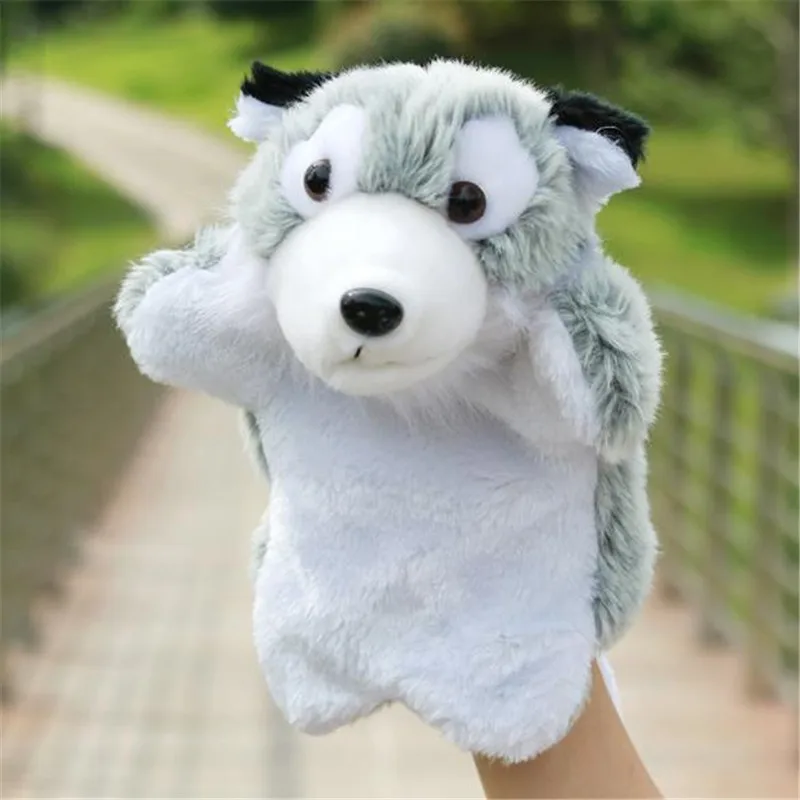 

Useful Lovely Animals Kid Plush Doll Hand Puppets Childhood Animals Shape Story Tell Pretend Playing Dolls Toys for Children New