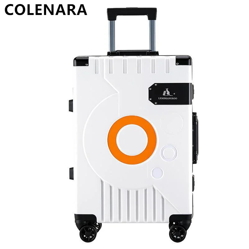 COLENARA Luggage High Quality Ladies Trolley Case Men and Women Portable Waterproof Durable Password Box Rolling Suitcase