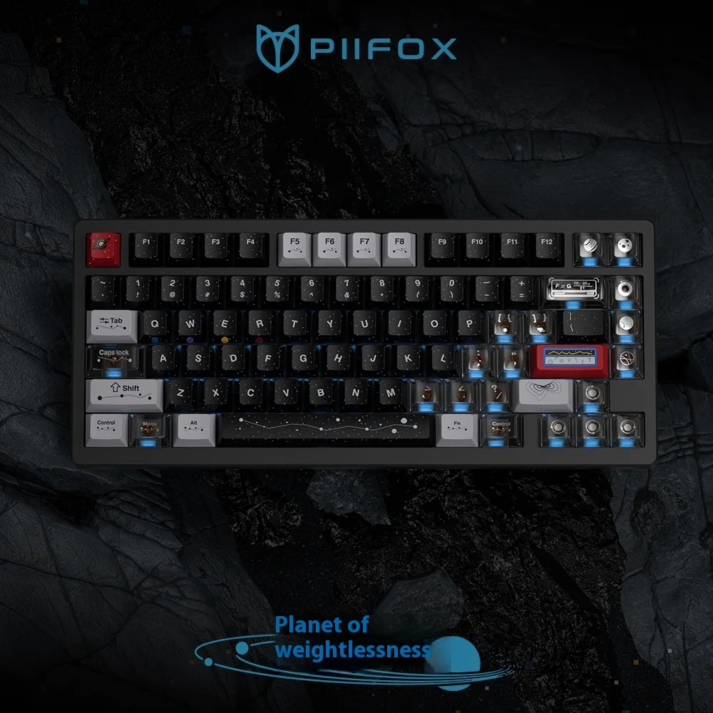 Колпачки для клавиш Piifox Weightless Planet Pbt оригинальные 146 ПК прозрачные колпачки