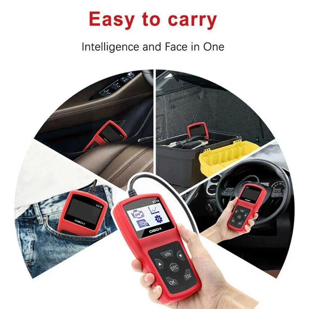 

Автомобильные инструменты считыватель OBDII/EOBD Считывание/очистка кода неисправности OBD OBD2 автомобильный сканер Obd2 V319 диагностический инстр...