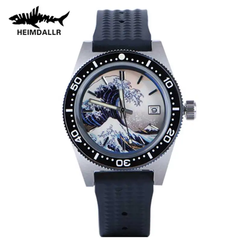 

HEIMDALLR Fashion Ultra-thin Watch Men's NH35 Automatic Watch Sapphire Crystal 300M Water Resistant Mechanical Diver Wristwatch