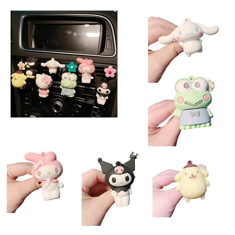 

Sanrioed Anime Kawaii Cinnamorol Car Air Freshener Aair Vent Clip Parfum Flavoring Ventilation Outlet Accessorie Kids Toys