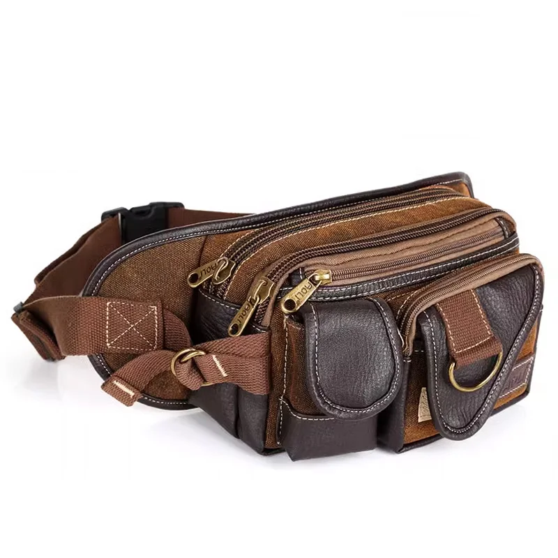 Холщовая поясная сумка Ruil для мужчин уличный спортивный кошелек
