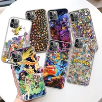 anime pokemon coque phone case for iphone 11 pro max 12 mini 13 7 8 plus x xr xs se 2020 6 6s 5 5s apple soft cover