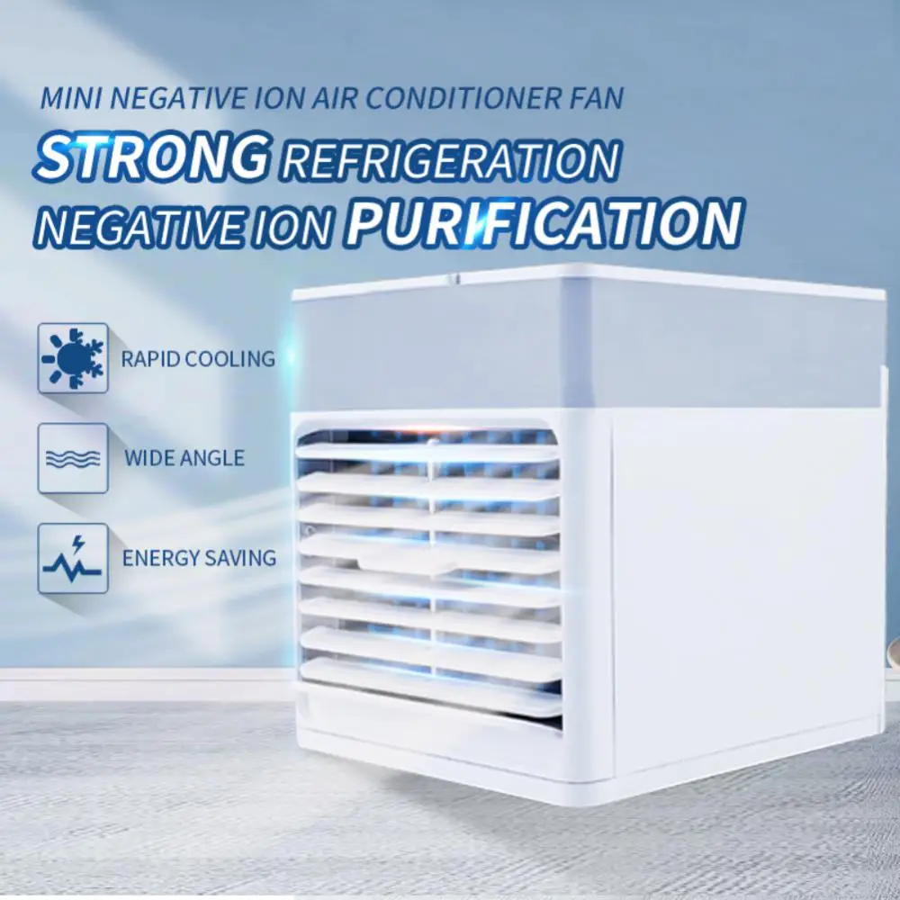 

500ML Air Cooler Portable Air Conditioner Humidifie Purifier Fan USB Mini Air Cooler 3 Speeds For Personal Space/Office/Room