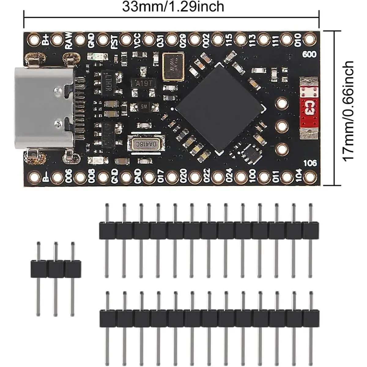 Фото Плата разработки ABGN Pro Micro NRF52840, Bluetooth, Type-C, для IDE - 5 шт. №4