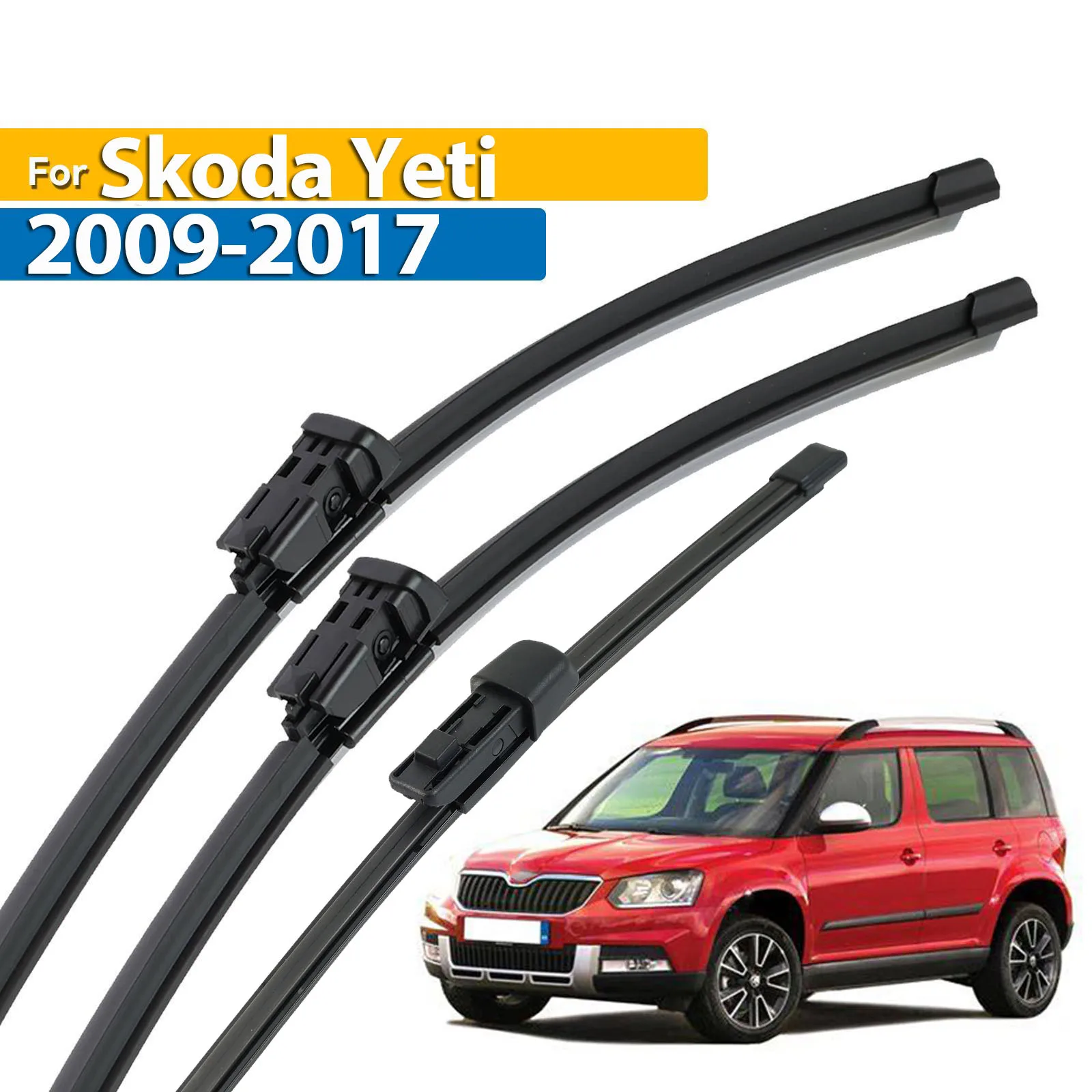 

Набор стеклоочистителей Erick's Wiper для Skoda Yeti Шкода Йети 2009-2017, щетки для стеклоочистителя, 24 + 19 + 11 дюймов
