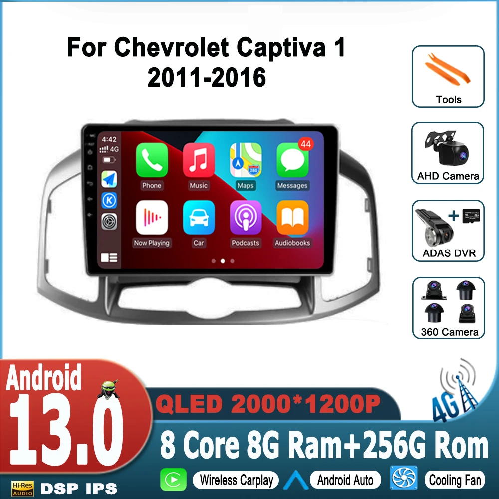 

Car Radio For Chevrolet Captiva 1 2011 - 2016 Multimedia Video Player Navigation stereo GPS Android 13 Carplay No 2din 2 din dvd