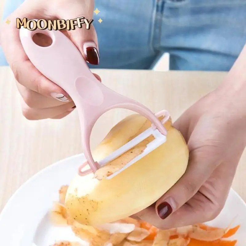 

1pcs Ceramic Peeler Fruit Knife Skin-peel Vegetable Peeler With Ceramic Blade Kitchen Accessories Vegetable Tools Random Color
