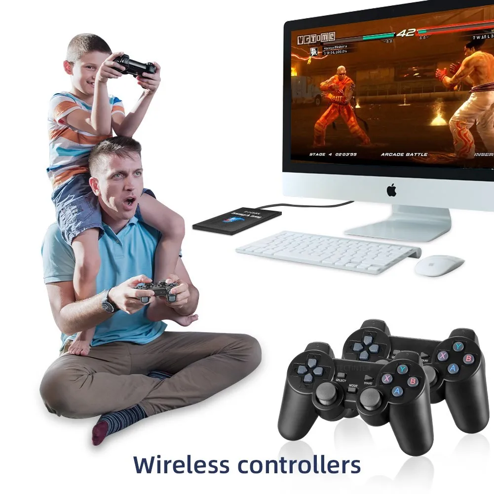 Pawky Pad видеоигра 2T 4K 3D игровой плеер Wireleass геймпад для PS2/Naomi/N64 60000 + игры Windows 107