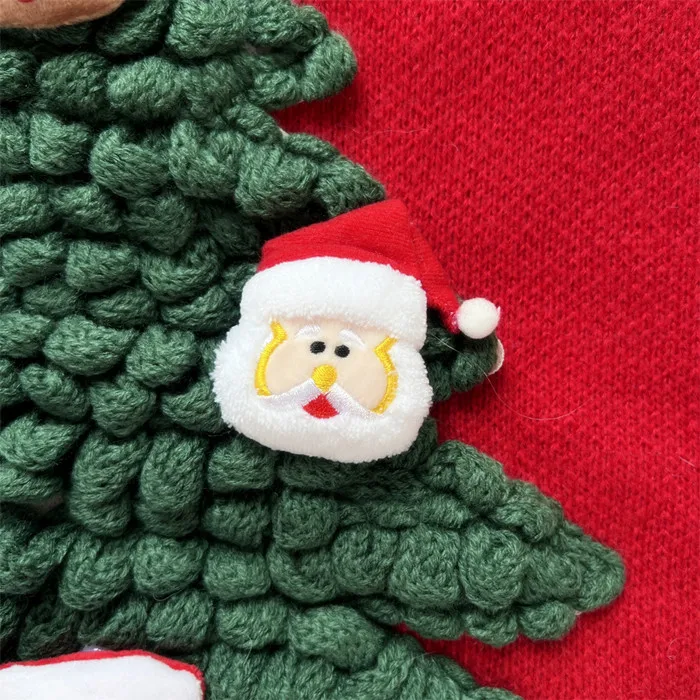 3d Забавный свитер с Рождеством и елкой бархатный пуловер круглым вырезом джемпер