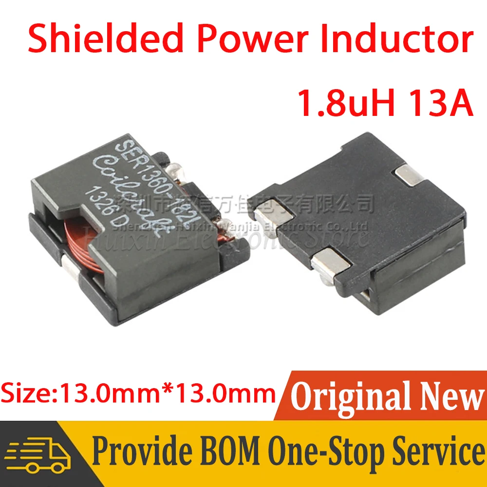

5pcs SER1360-182KLD SER1360-182L SMD SMT Inductance 1.8uH 13A High Current Flat Copper Wire Power Inductor Filter