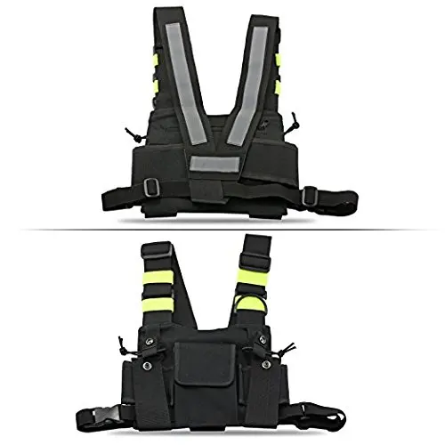 Baofeng Green Tactical Harness Front Pack bag case Pouch Carry Holster for Kenwood Motorola TYT Walkie Talkie Vest rig Chest bag