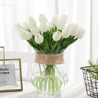 10pcs tulip artificial flower real touch artificial bouquet fake flower for wedding decoration flowers home garden decor