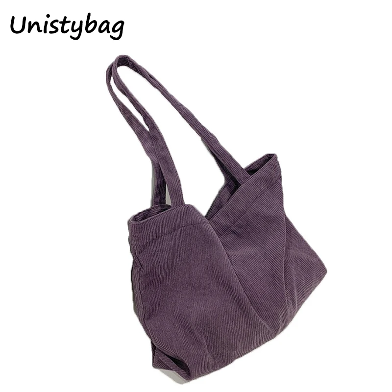 

Сумка-тоут Unistybag Женская Вельветовая, повседневный саквояж на плечо, вместительный дизайнерский чемоданчик, мессенджер