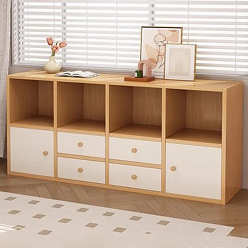 Современная книжная полка с дисплеем угловая буфета Скандинавская для хранения